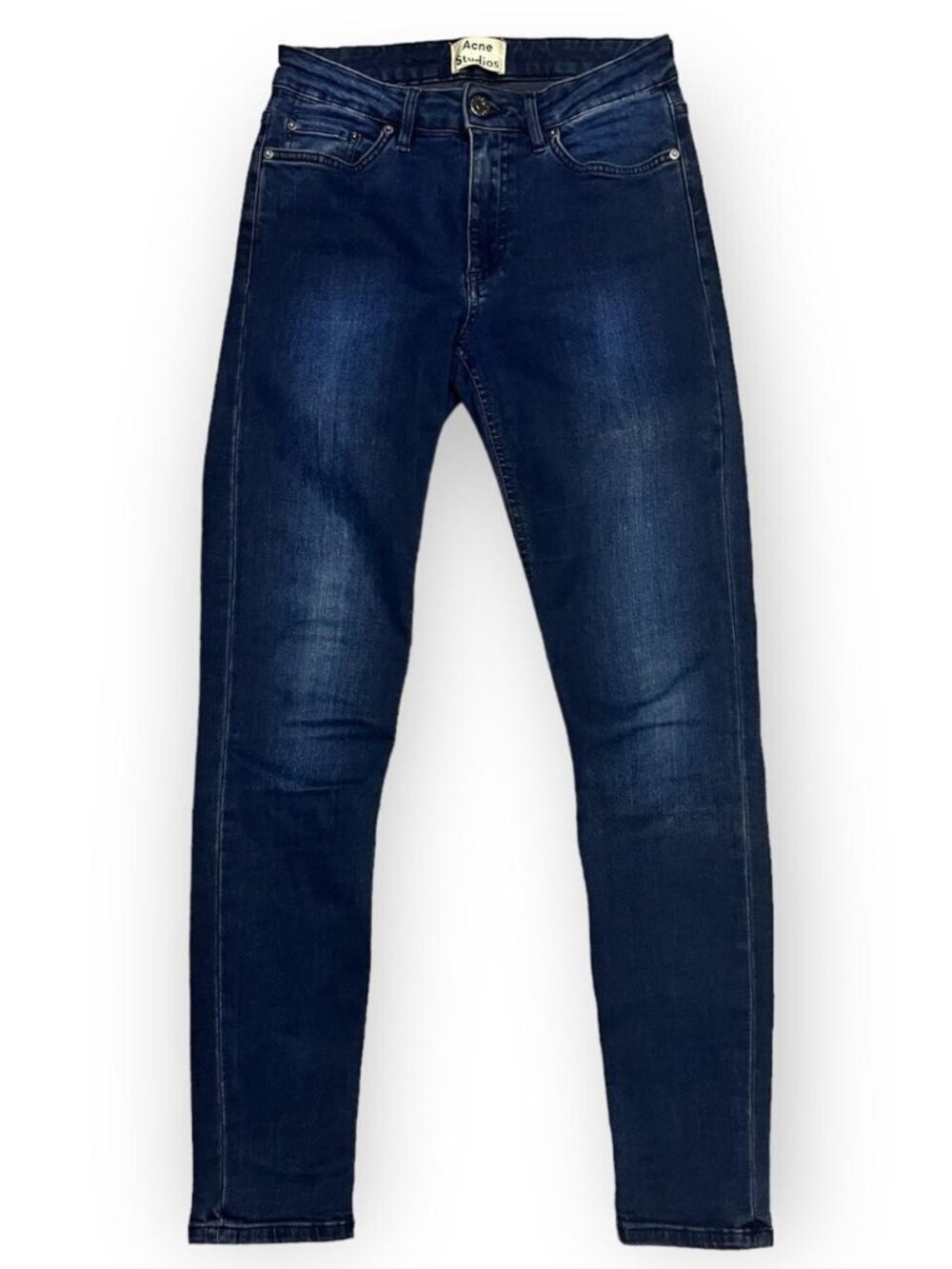 ACNE STUDIOS Jeans Mid-Rise Skinny Leg Luxury Designer Denim - Womens XS